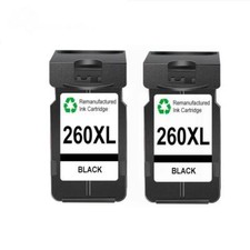 2 Black Replacement for Canon PG-260XL 3706C001 Black High Yield Ink Cartridge