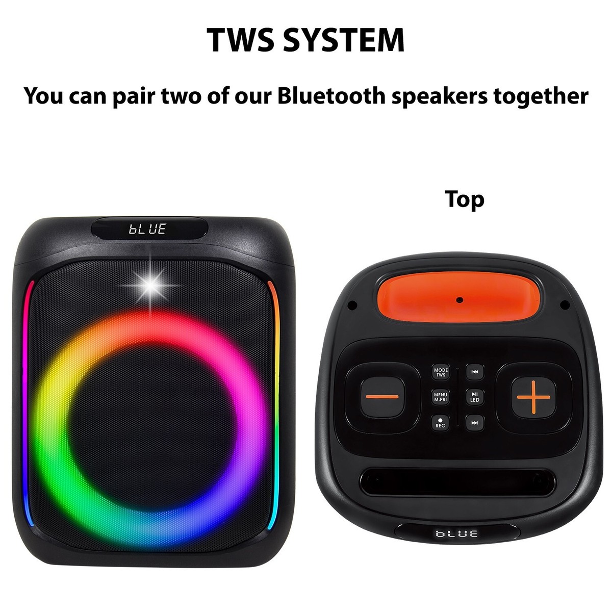 Boytone BT-63K Bluetooth Speaker Karaoke Machine with Wire Mic LED