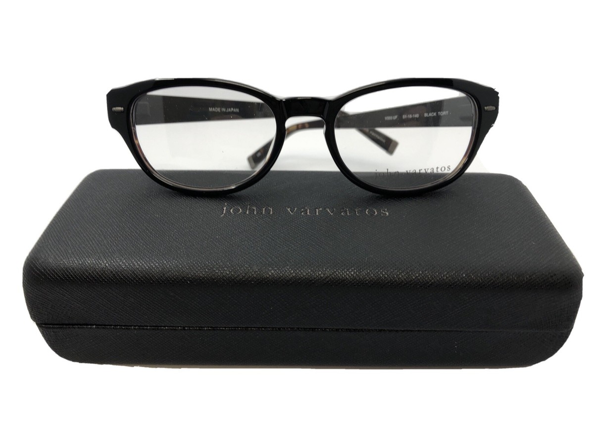 NEW John Varvatos V355UF Black Tort 51/18/140 Men's Eyeglasses