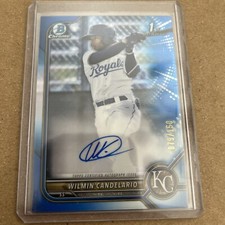 2022 Bowman Chrome Auto 1st Wilmin Candelario Blue 79/150