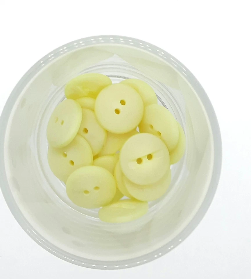 MARKENLOS 2-Loch Knöpfe GELB Töne 6mm-18mm Restposten diverse Mengen 5-20 Stück Sätze