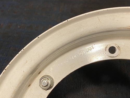 91 92 93 94 Honda CT70 Trail 70 Original OEM Wheel Rim White - Picture 6 of 8