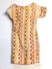 Vintage Barbie Checkerboard Quilted Dress Yellow Pink
