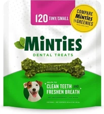 Minties Dental Chews for Dogs Vet-Recommended Mint-Flavored Dental Treats