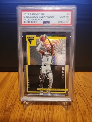 2022 Panini Flux Shai Gilgeous Alexander Fade To Black Case Hit SSP PSA 10 POP 3