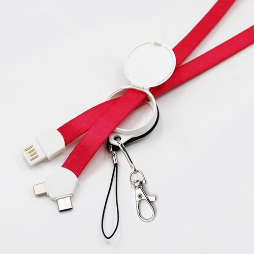 2 Stück Handy Lanyard Creative USB-Kabel Tragbares Datenleitungs-Telefon - 第 3/12 張圖片