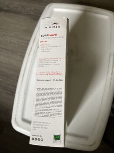 ARRIS SURFboard DOCSIS 3.0 Cable Modem - SB6190 New Open Box 32x8 Up To 1.4 Gbps - Picture 4 of 6