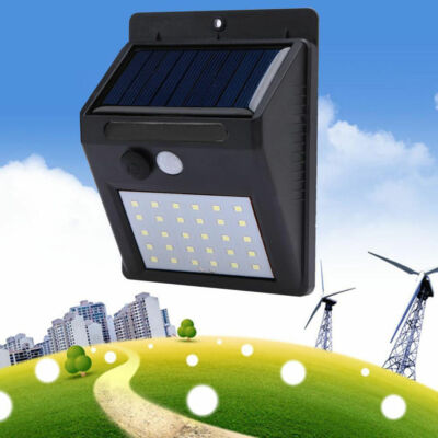 FARETTO LED DA ESTERNO CON PANNELLO SOLARE SENSORE DI MOVIMENTO