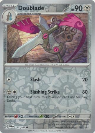 DOUBLADE 132/182 PARADOX RIFT POKEMON (REVERSE HOLO, NM)