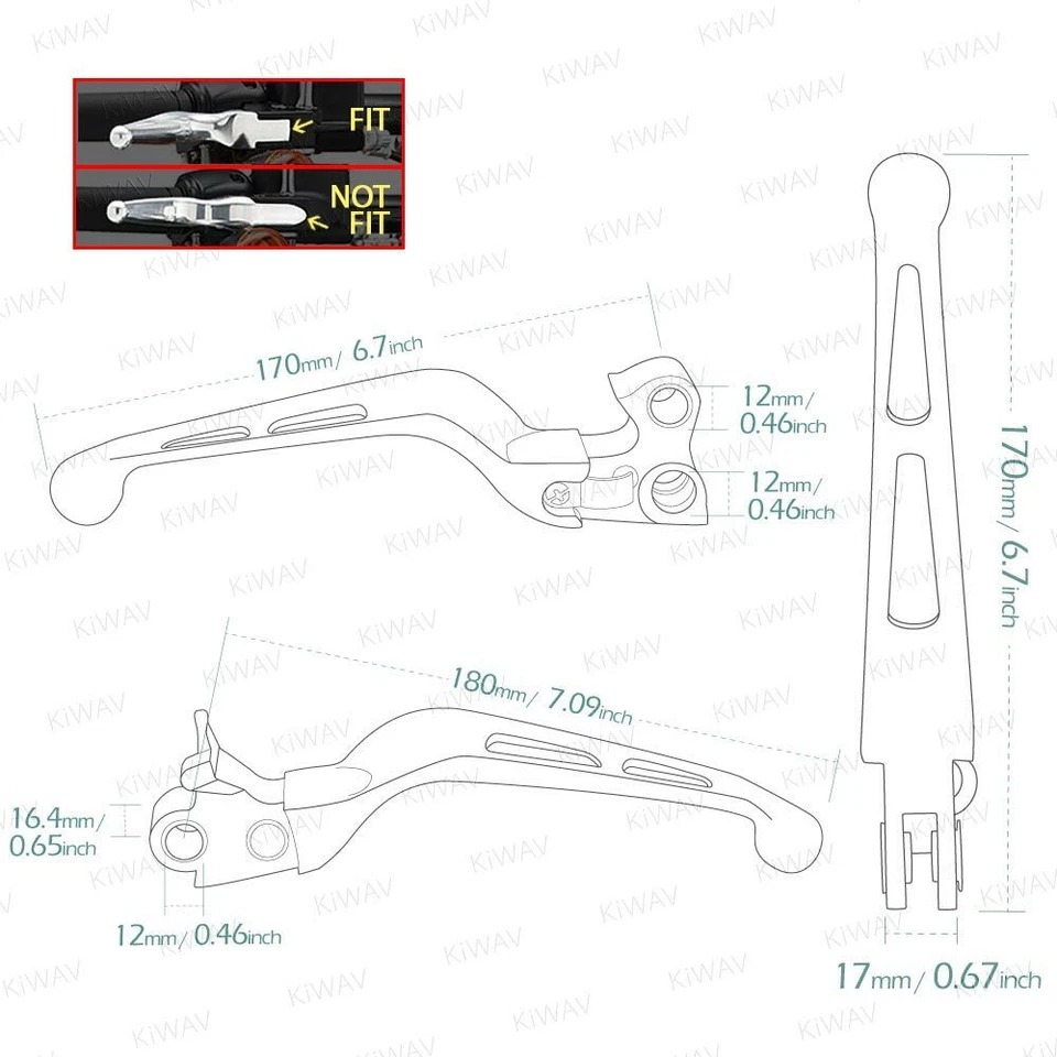 Kit palanca embrague freno CNC negro control manual 10201 se adapta a Harley '96-'07 Touring Foto 2 de 4