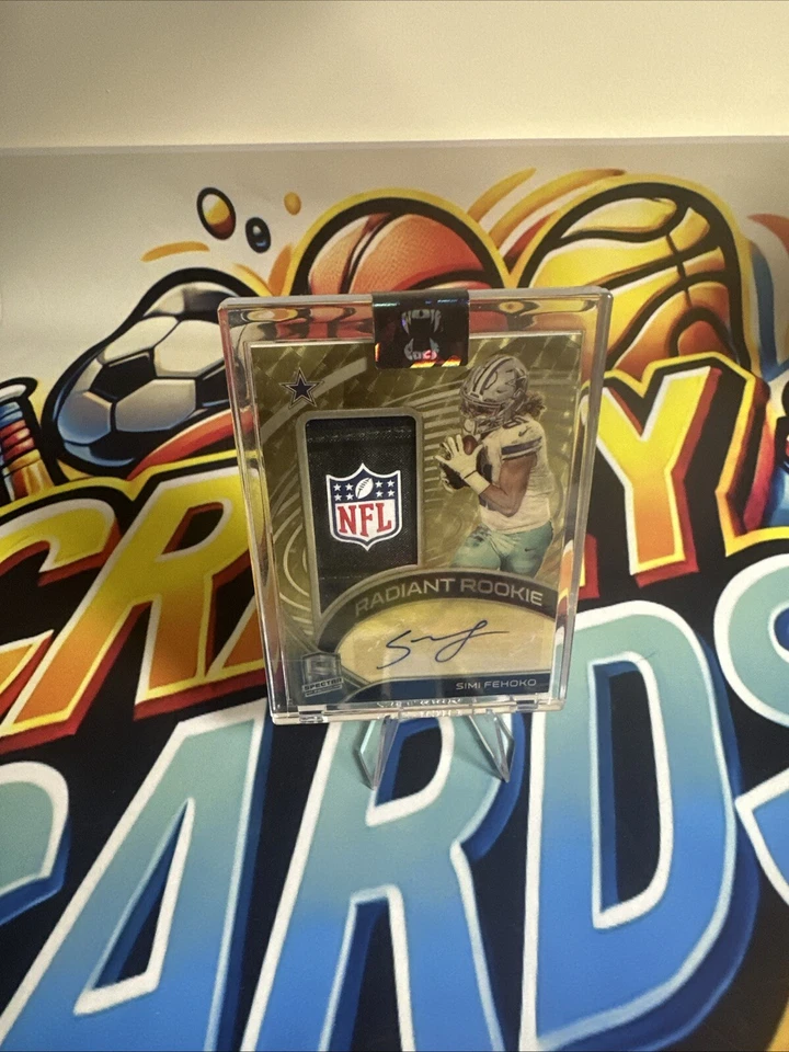 Radiant Rookie Simi Fehoko 1/1 Gold With NFL Shield  - Image 3 of 3