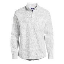 George Men's SIZE S 34-36 WHITE Geo Long Sleeve Poplin Button-Up Shirt