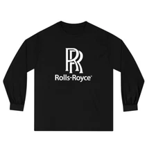 Rolls Royce Men's Black Long Sleeve Size S to 2XL