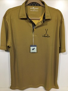 gold golf shirt