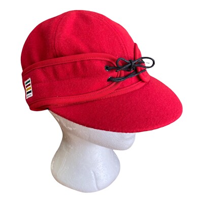 Hudson's Bay Company Wool Winter Hat Canada Olympics Size S/M Fleece Lined Red