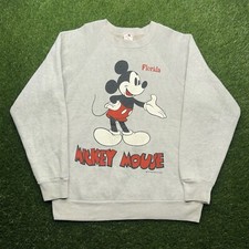 Vintage 80s Mickey Mouse Walt Disney Raglan Sweatshirt Mens Size Medium Florida