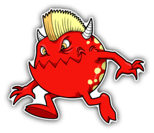 Cartoon Devil Monster Car Bumper Sticker Decal