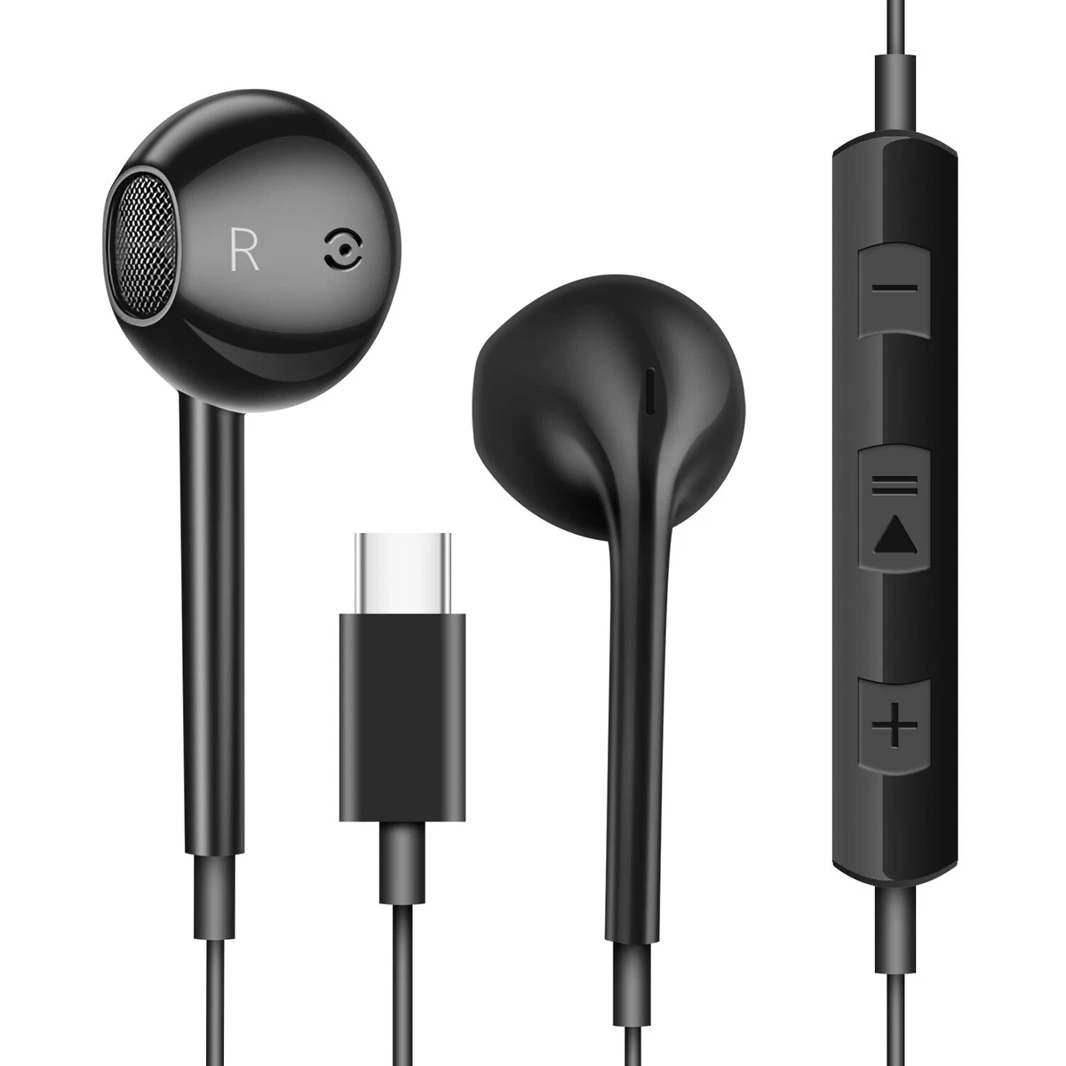 For Samsung Galaxy S22 S23 Ultra Note20 USB Type C Headphone Headset Mic Earbuds