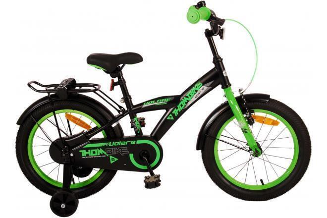 Thombike 16Zoll Bici Nero Verde 4-6Jahre Bicicletta Mano Freno a