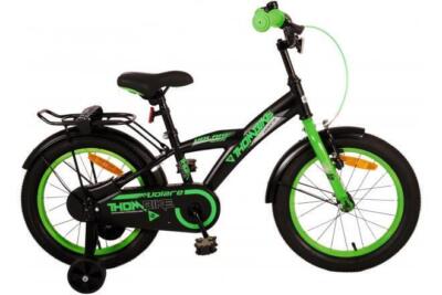 Thombike 16Zoll Bici Nero Verde 4-6Jahre Bicicletta Mano Freno a