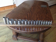 17 Draper Metric Sockets With 1/2"Drive 30 to 10mm And 2 Spark Plug Sockets.