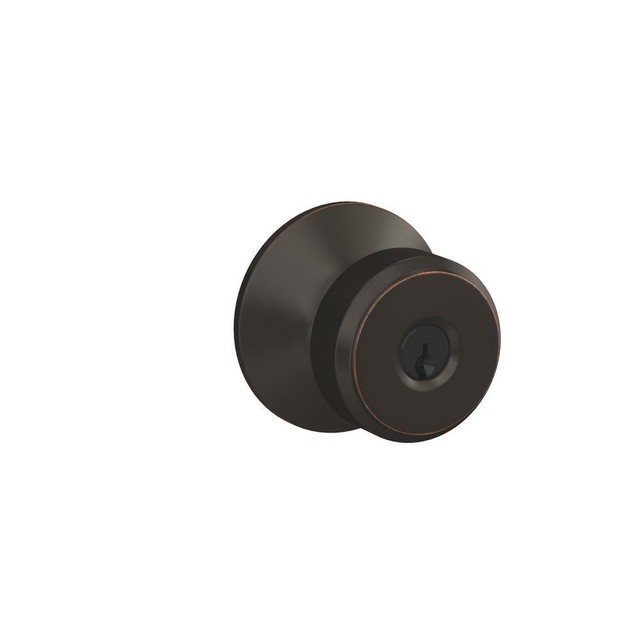 Schlage Bowery Aged Bronze Keyed Entry Door Knob For Sale Online