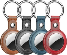 Airtag key chain I Holder for air tag I 4 Pack airtag Case(20 protective films)