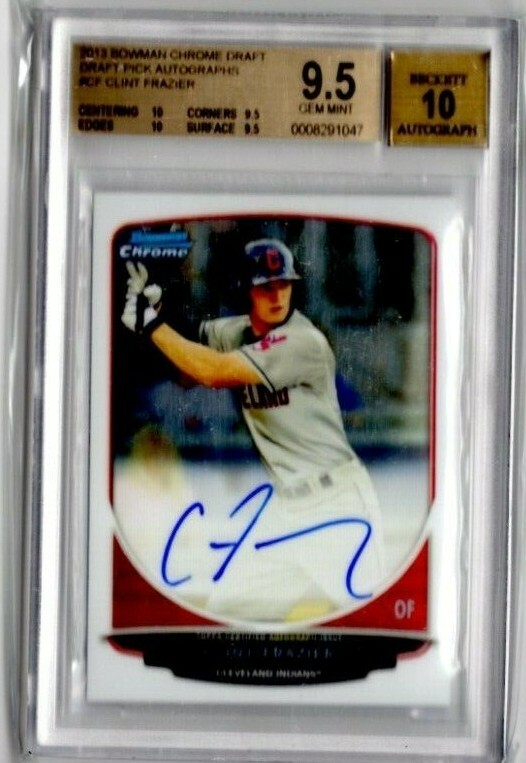 2013 Bowman Chrome Draft Clint Frazier Auto BGS 9.5 Yankees RC Auto - 2 10's