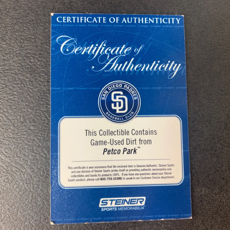 San Diego Padres Man Cave Sign 6x12 Framed Photo With Authentic Game-Used Dirt - Image 3 of 4