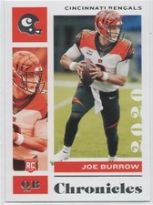 2020 Panini Chronicles #19 Joe Burrow CINCINNATI BENGALS Rookie Card 29. rookie card picture
