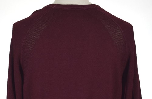 Club Room Mens Red Plum Merino Wool Raglan Sleeve Crewneck Sweater L - Picture 4 of 4