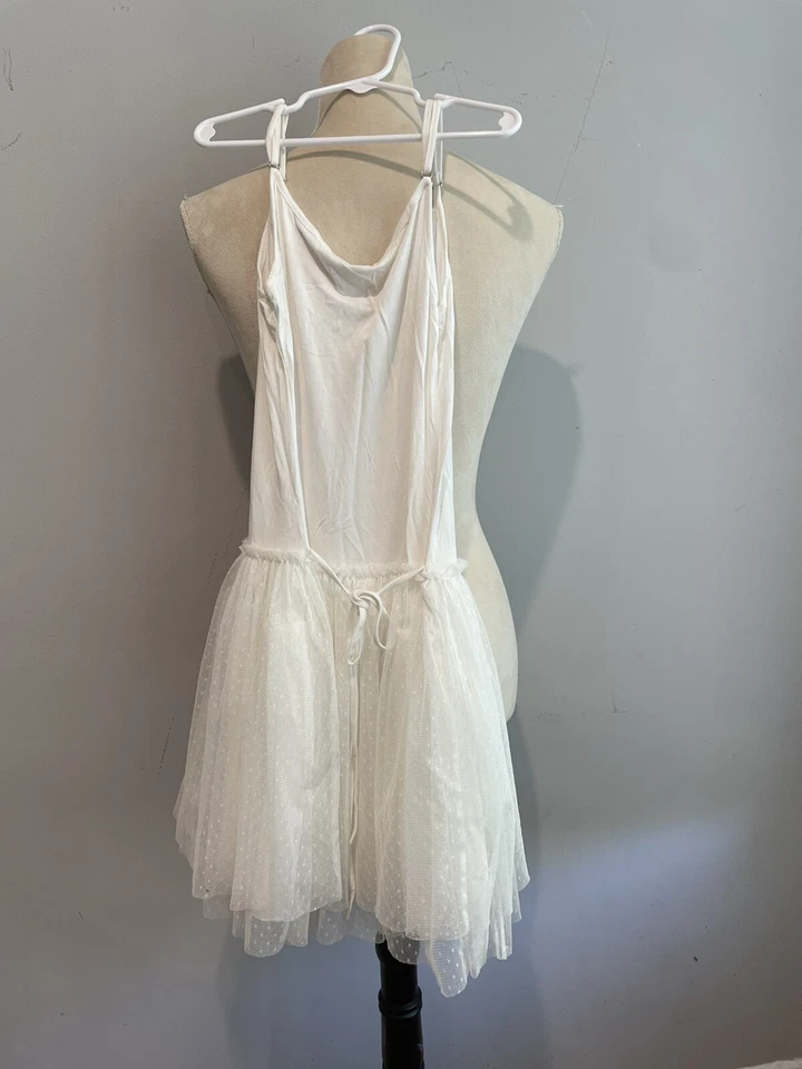 by Lace Girl Girls Adjustable Strap Tulle Drop Waist Dress Ivory Girls Size M - Image 2 of 4