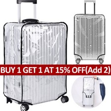 UK Clear PVC Waterproof Luggage Cover Trolley Suitcase Protector 18"-30" Travel