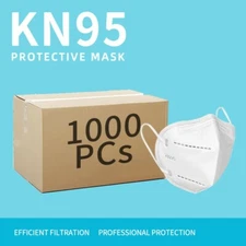 1000 PCs White KN95 Protective 5 Layers Face Mask Disposable Mask
