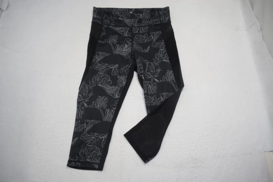 Adidas Leggings Pantalones Capri Floral ClimaLite Rendimiento Tiro Alto Mujer Grandes Foto 2 de 4