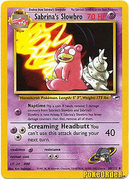 Pokemon Gym Heroes  60/132 Card - Sabrina's Slowbro