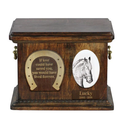 Cheval frison urne en bois pour cheval Art-Dog - Photo 1/4