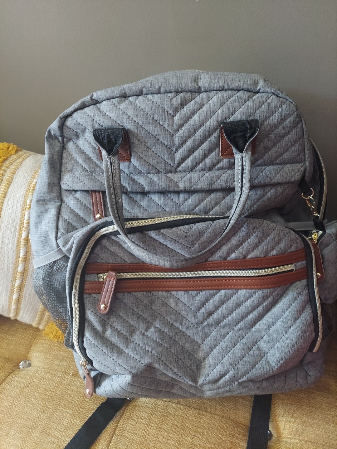 Waterproof Diaper Bag Backpack with Insulated Pockets-image