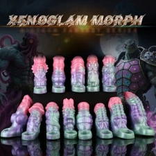 Penis Sheath Pastel Gradient Textured Silicone Sleeve Reusable Condoms Extender