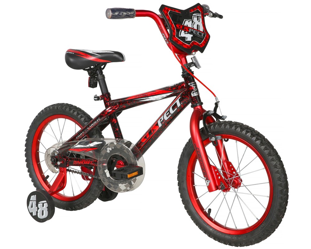 Dynacraft Suspect 16" Bike with Training Wheels for Rider 4-