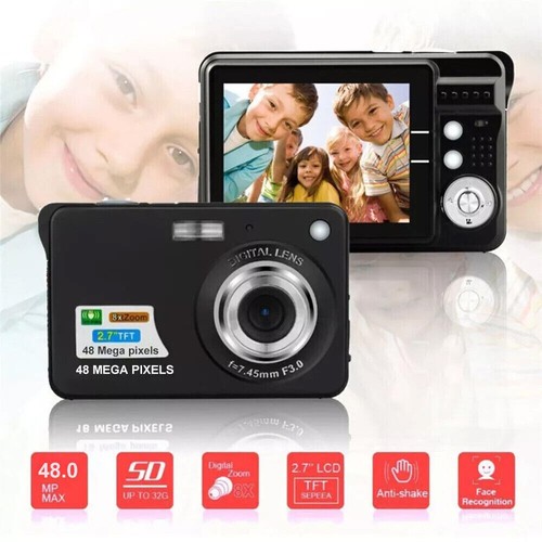 2.7" Digital Camera TFT LCD 48.0 MP 8 Zoom Anti-shake Full Mini HD Camcorder UK - Picture 4 of 13