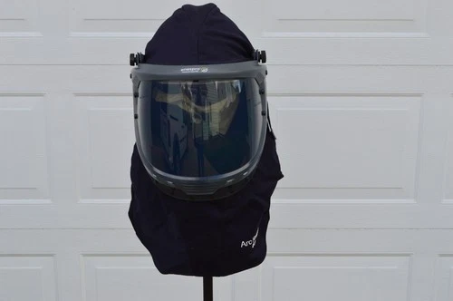 ARC FLASH HOOD NATIONAL SAFETY APPAREL H65UQUQ40LF with SHIELD image 2