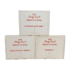 Danbury Mint Shirley Temple DRESS UP DOLL Complete Outfits Lot of 3 Vintage