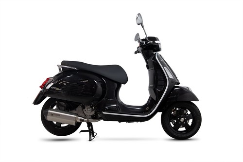 Scorpion Exhaust Serket Slip-on Brushed Stainless Vespa GTS 300 HPE Euro 4 19-20 - Picture 4 of 11