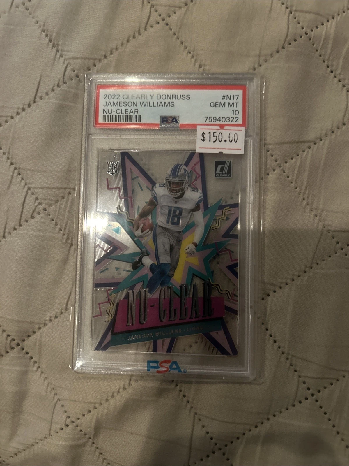Jameson Williams Panini Clearly Donruss NU-Clear #N17 Base