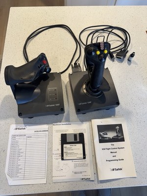 SAITEK X36 Flight Simulator Joystick & Throttle Controller, Game, Cords & Manual