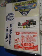 LOT 4 AUTOCOLLANTS SPORT AUTO FIAT+ SIMCA CHRYSLER MATRA+FERRARI ++ NON DECOLLES