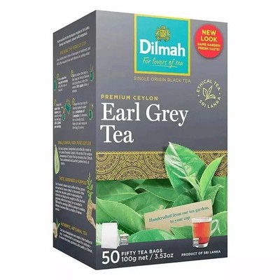 Dilmah earl grey Ceylon black tea 50 pure Ceylon tea bags
