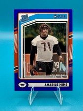 2024 Panini Donruss Amarius Mims #350 Rated Rookie Blue Press Proof RC NM