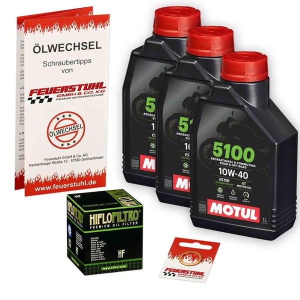 Honda CBX 750 F (RC17) 84-87, Motul 10W40 Ester ÖL + Hiflo ÖLfilter, MotoröL Set-image